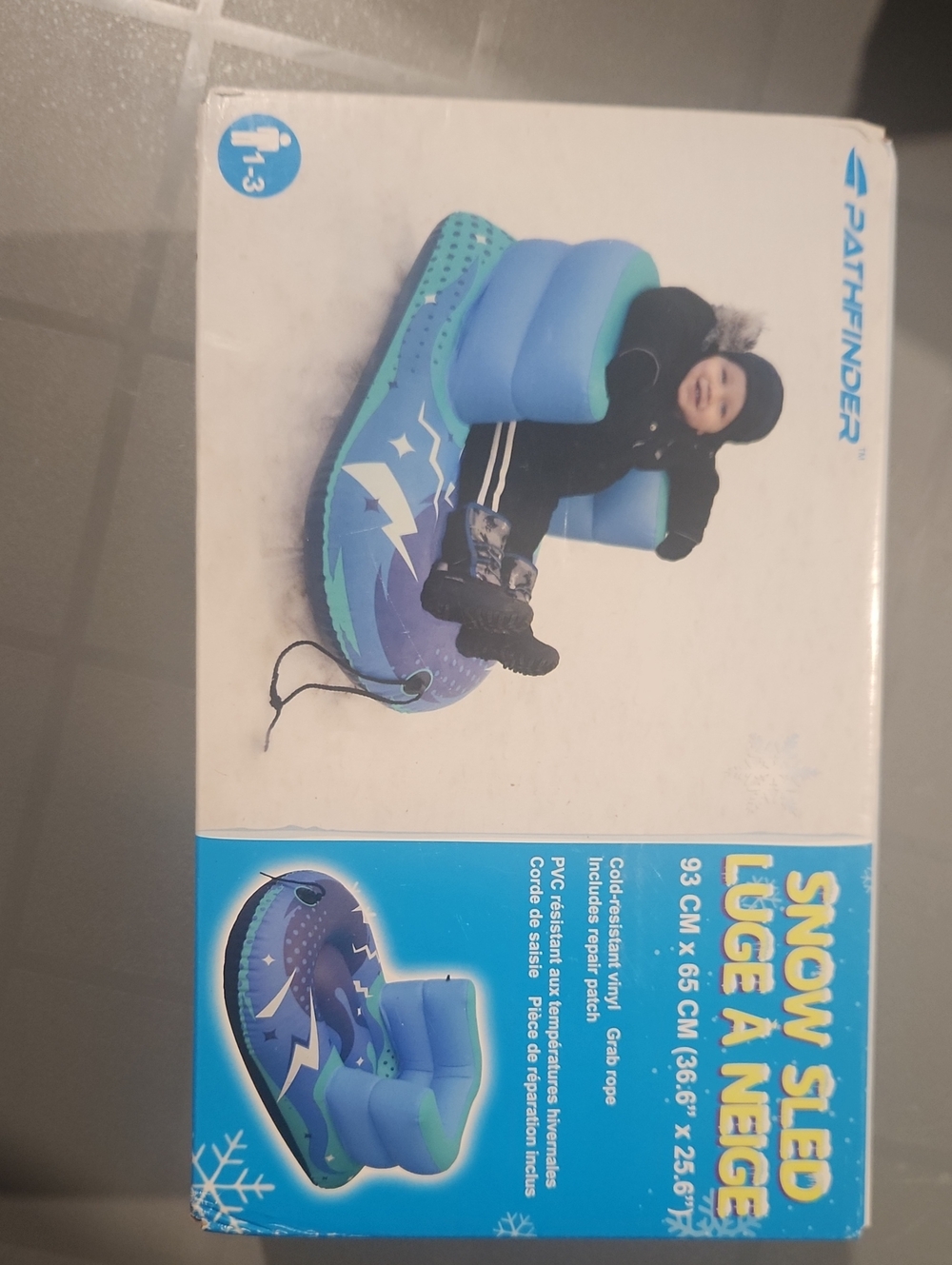 Kids Snow Sled - Blue/Teal